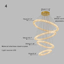 DecorBites™ Crystal Ring Chandelier - Color Changing LED Modern Luxury Hanging Lamp