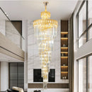 DecorBites™ Crystal Stair Long Chandelier - Simple Modern Design for Duplex Villa Living Room
