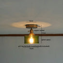 DecorBites™ Green Glass LED Ceiling Lamp for Home Living Room and Hallway Lighting