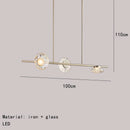 DecorBites™ Glass LED Chandeliers Gold Metal 3000K: Restaurant Parlor Kitchen Dining Lighting