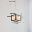 DecorBites™ Glass LED Pendant Lamp with Walnut Wood Brass Accent