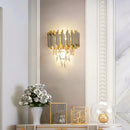 DecorBites™ Crystal Gold Stainless Steel LED Dimmable Wall Sconce