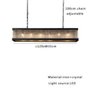 DecorBites™ Kristal Glass Rectangle Pendant Lights - Nordic Classic Dining Table Luminaire