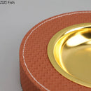 DecorBites™ Leather Desktop Ashtray: Stylish Smoking Accessory & Gift
