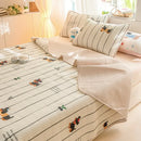 DecorBites™ Cartoon Print Foldable Bed Cover Set | Cotton Quilted Cushion Mat