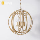 DecorBites™ Gold Globe Chandelier Pendant Light for Living Room & Dining Room