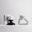 DecorBites™ Abstract Portrait Resin Figure Sculpture Black and White Home Decor