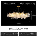DecorBites™ Gold Chandelier Glass Pendant Lamp for Home Decor - Modern Luxury Lighting