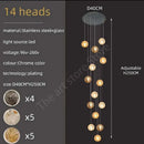 DecorBites™ Crystal Glass Spiral Ceiling Chandelier for Modern Living Room & Kitchen Decor