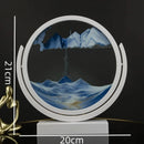 3D Moving Sand Art Painting Hourglass Round Handmade Glass Deep Sea Sandscape Quicksand Craft Sandglass Home Decoration Gifts