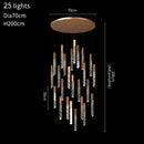 DecorBites™ Crystal LED Chandelier: Stylish Staircase & Living Room Lighting