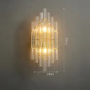 DecorBites™ Art Deco Stainless Steel Crystal LED Wall Sconce Black Gold Bedroom Corridor