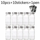 DecorBites™ Glass Seasoning Jar Set Kitchen Spice Box Canister BBQ Bottle Jar