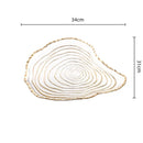 DecorBites™ Gold Foil Glass Tray Geometric Fruit Plate Home Decor Accessory