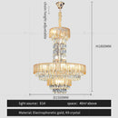 DecorBites™ Crystal Chandelier: Postmodern Multi-layer Luxury for Living Room, Hotel Lobby, and Villa