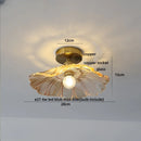 DecorBites™ Clear Glass LED Ceiling Light Fixture Modern Nordic Copper Knob Switch Lamp