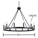 DecorBites™ Iron Round LED Pendant Chandelier for Living, Cafe, Restaurant décor