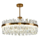 DecorBites™ Gold Round Crystal Pendant Light Chandelier for Bedroom and Living Room