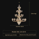 DecorBites™ Crystal Candle Chandelier: Modern European Living Room Lighting