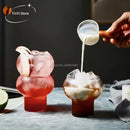 DecorBites™ Gourd Shape Glass Cup Set for Coffee, Whiskey, Wine, Yogurt - 300/520ml
