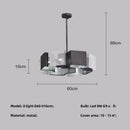 DecorBites™ Black Metal Loft LED Chandelier: Modern Indoor Pendant Lamp Fixture Home Lighting