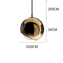 DecorBites™ Gold Chrome Ball Pendant LED Light for Kitchen, Bedroom, Dining Room