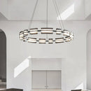 DecorBites™ Glass Restaurant Chandelier, High-End All Copper Lighting Fixture