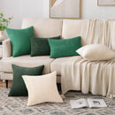 DecorBites™ Corduroy Striped Throw Pillow Covers - Soft Decorative Cushion Cases