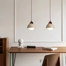 DecorBites™ Japanese LED Hanging Lamp Yellow Travertine Pendant Lighting for Bedroom and Dining Room