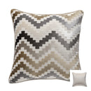 DecorBites™ Geometric Chenille Flocking Cushion Cover: Grey-Beige Home Decor Pillow Case