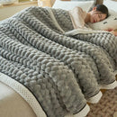 DecorBites™ Cozy Coral Fleece Bed Blanket - Soft, Warm, & Comfortable for Autumn/Winter