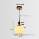 DecorBites™ Amber Glass LED Pendant Light - Modern Nordic Design with Iron Base