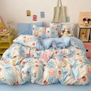 DecorBites™ Cloud Cotton Printed Bedding Sets | Super Soft Quilt Set for School Home Twin King