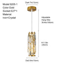 DecorBites™ Gold Crystal Chandelier: Elegant Dining Room Pendant Lighting