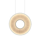 DecorBites™ Dix Heures Round Fabric LED Pendant Light for Parlor, Hotel, and Dining Room