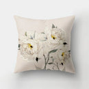 DecorBites™ Deer Animal Short Plush Pillowcase with Natural Leaves and Flowers