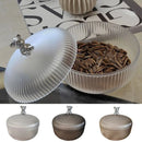 Light Luxury Plastic Candy Nuts Fruits Plate Dustproof Bear Food Storage Tray Large Capacity with Lid Dried Fruit Bowl Kitchen