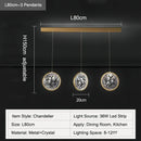 DecorBites™ Crystal Pendant Chandelier for Dining Room, Kitchen, Restaurant, Bar - Modern LED Luxury Lighting