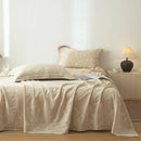 DecorBites™ Cotton & Linen Bed Sheet Set: Luxury, Skin-Friendly, All Seasons, Queen & King Sizes