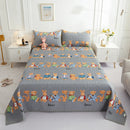 DecorBites™ Cotton Double Bedspread Set with Floral Design for Healthy Home Bed Decor