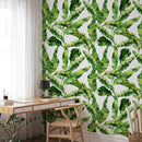 Green Tropical Leaf Wallpaper