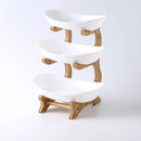 DecorBites™ 3-Layer Table Plates Set: Dinnerware, Fruit Bowl, Snack Stand, Cake Plate, Salad Bowl