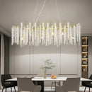 DecorBites™ Crystal Metal Chandelier: Elegant Luxury Hanging Lamp for Home Hotel Decor