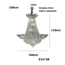 DecorBites™ K9 Crystal Chrome LED Chandelier for Trendy Living Room Lighting