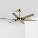 DecorBites™ Large 6-Blade Stainless Steel Ceiling Fan for Living Room, Bedroom, Office