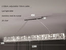 DecorBites™ Crystal LED Chandelier: Modern Luxury Chrome Steel & Clear K9 Crystal Lighting