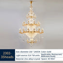 DecorBites™ Jade Crystal Chandelier: Modern European Living Room & Dining Lamp