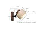 DecorBites™ Iron Rotate LED Wall Light Sconce Yellow Travertine: Modern Nordic Bedroom Lamp