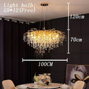DecorBites™ Crystal Branch Chandelier LED Ceiling Light for Living Bedroom Décor