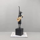 Abstract Guitarist Resin Sculptures by DecorBites™: Musical Instrument Decor for Home